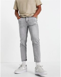 Серые узкие джинсы до щиколотки New look