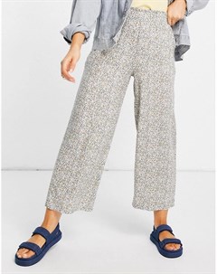 Широкие брюки без застежки с цветочным принтом Abercrombie & fitch