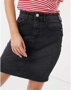 Темно серая джинсовая мини юбка Veron Brave soul
