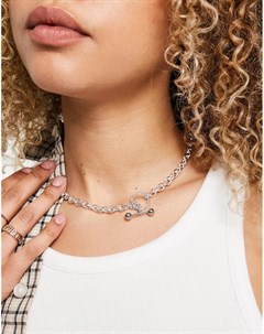 Серебристое ожерелье с подвеской Lina Weekday