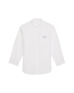 Белая удлиненная блузка Sandro