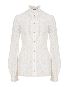 Белая блузка с оборками Gucci