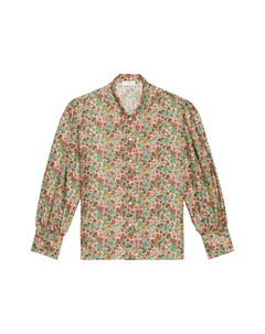 Блузка из шелка с цветочным принтом Sandro