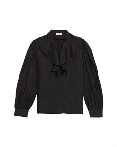 Черная блузка с рюшами Sandro
