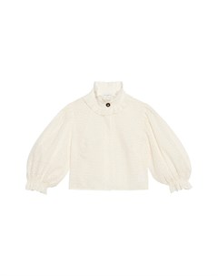 Белая блузка с перфорацией Sandro