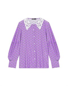 Фиолетовая блузка с принтом Maje