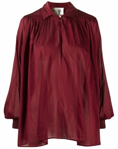 Драпированная блузка с рукавами бишоп Forte forte