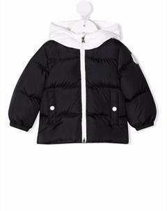 Пуховик с нашивкой логотипом Moncler enfant