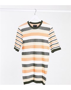 Облегающая трикотажная футболка в полоску Tall Asos design