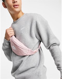Розовая сумка кошелек на пояс с переливающимся логотипом Heritage Nike