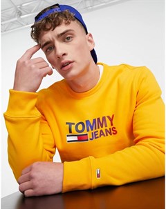 Оранжевый свитшот с логотипом с эффектом омбре Tommy jeans