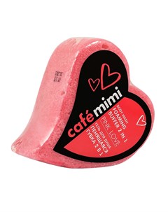 Пенящаяся губка 2 в 1 Pink Love Гель для душа 60г Cafe mimi
