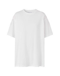 Белая футболка с аппликациями Burberry