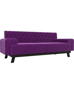 Прямой диван Мюнхен Люкс микровельвет фиолетовый Артмебель