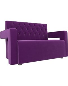 Прямой диван Рамос Люкс 2 х местный микровельвет фиолетовый Артмебель