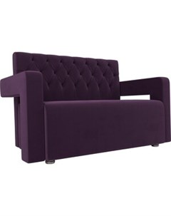 Прямой диван Рамос Люкс 2 х местный велюр фиолетовый Артмебель
