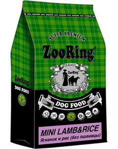 Dog Mini Lamb Rice гипоаллергенный для взрослых собак маленьких пород с ягненком и рисом 10 кг Zooring