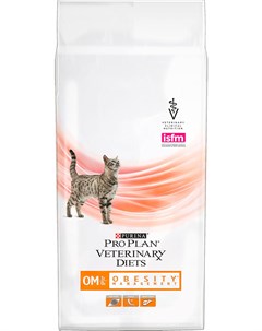Veterinary Diets Om St ox Obesity для взрослых кошек при ожирении 1 5 кг Purina