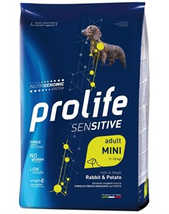 Sensitive Adult Mini Rabbit Potato для взрослых собак маленьких пород с чувствительным пищеварением  Prolife