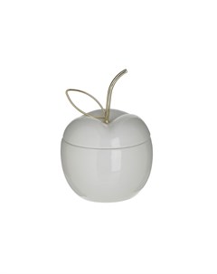 Декор настольный шкатулка яблоко ajar белый 12x15x12 см To4rooms