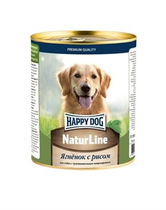 Влажный корм Natur Line для взрослых собак всех пород полноценный консервированный с ягненком и рисо Happy dog