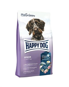 Сухой корм Supreme Fit Vital сеньор для пожилых собак средних и крупных пород полнорационный с птице Happy dog