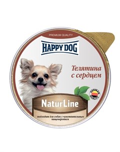 Влажный корм Natur Line для взрослых собак и щенков всех пород полноценный консервированный паштет с Happy dog