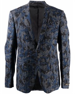 Пиджак в тонкую полоску с принтом Baroccoflage Versace