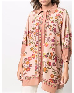 Шелковая рубашка с цветочным принтом Mes demoiselles