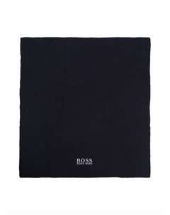 Кашемировое одеяло с вышитым логотипом Boss kidswear