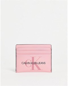 Кошелек для пластиковых карт розового цвета Calvin klein jeans