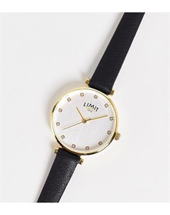 Женские часы с черным ремешком из искусственной кожи и круглым циферблатом эксклюзивно для ASOS Limit
