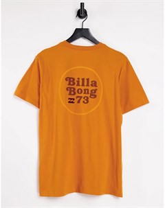 Оранжевая футболка с принтом спереди Walled Billabong