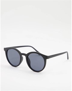 Круглые солнцезащитные очки в черной оправе Only & sons