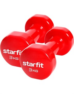 Гантель виниловая Core DB 101 3 кг красный 2 шт Starfit