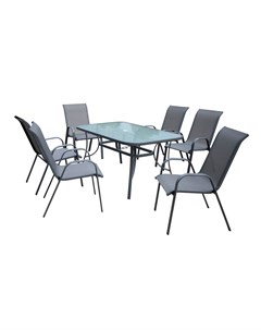 Стол обеденный kingston серый 150x71x90 см Ecodesign