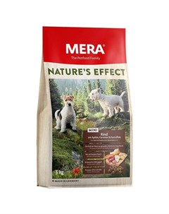 Сухой корм mera natures effect mini rind mit apfeln karotten kartoffeln для взрослых собак мелких по Mera