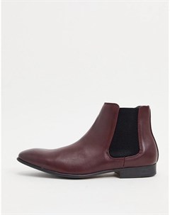 Бордовые ботинки челси в строгом стиле Truffle collection