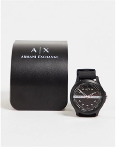 Мужские часы черного цвета с силиконовым ремешком Drexler AX2420 Armani exchange