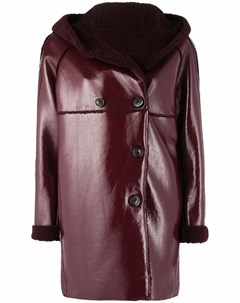 Двубортное пальто с капюшоном Pinko