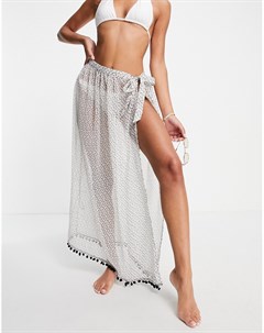 Пляжная юбка в горошек с завязкой спереди Brave soul
