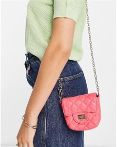 Маленькая стеганая сумочка через плечо цвета фуксия Truffle collection