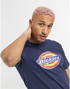 Темно синяя футболка с фирменным логотипом в виде подковы Dickies