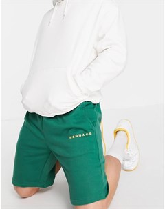 Хвойно зеленые трикотажные шорты от комплекта Mennace