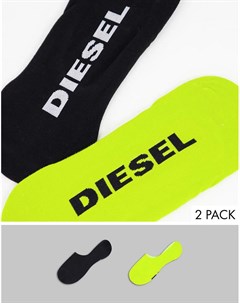 Черные желтые носки невидимки Diesel