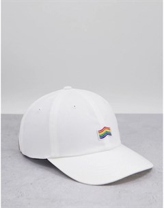 Белая жокейская кепка с изогнутым козырьком Pride Vans