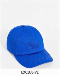 Синяя кобальтовая кепка в стиле унисекс с логотипом надписью Inspired Reclaimed vintage