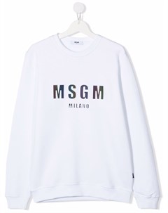 Толстовка с нашивкой логотипом Msgm kids