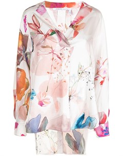 Блузка с длинными рукавами и цветочным принтом Agnona