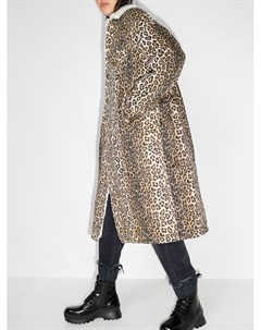 Пальто с леопардовым узором R13